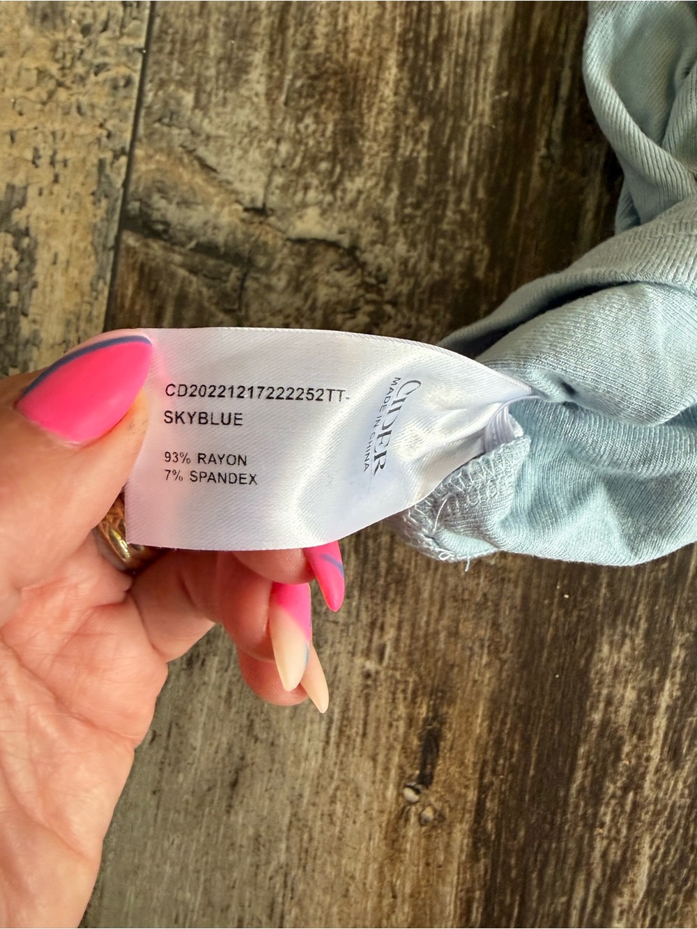 2 for $10 sale: Cider light blue high neck tank top with ruched sides - S - Picture 8 of 8
